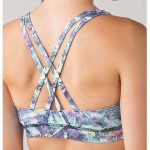rare LULULEMON energy bra in iridescent multi 8